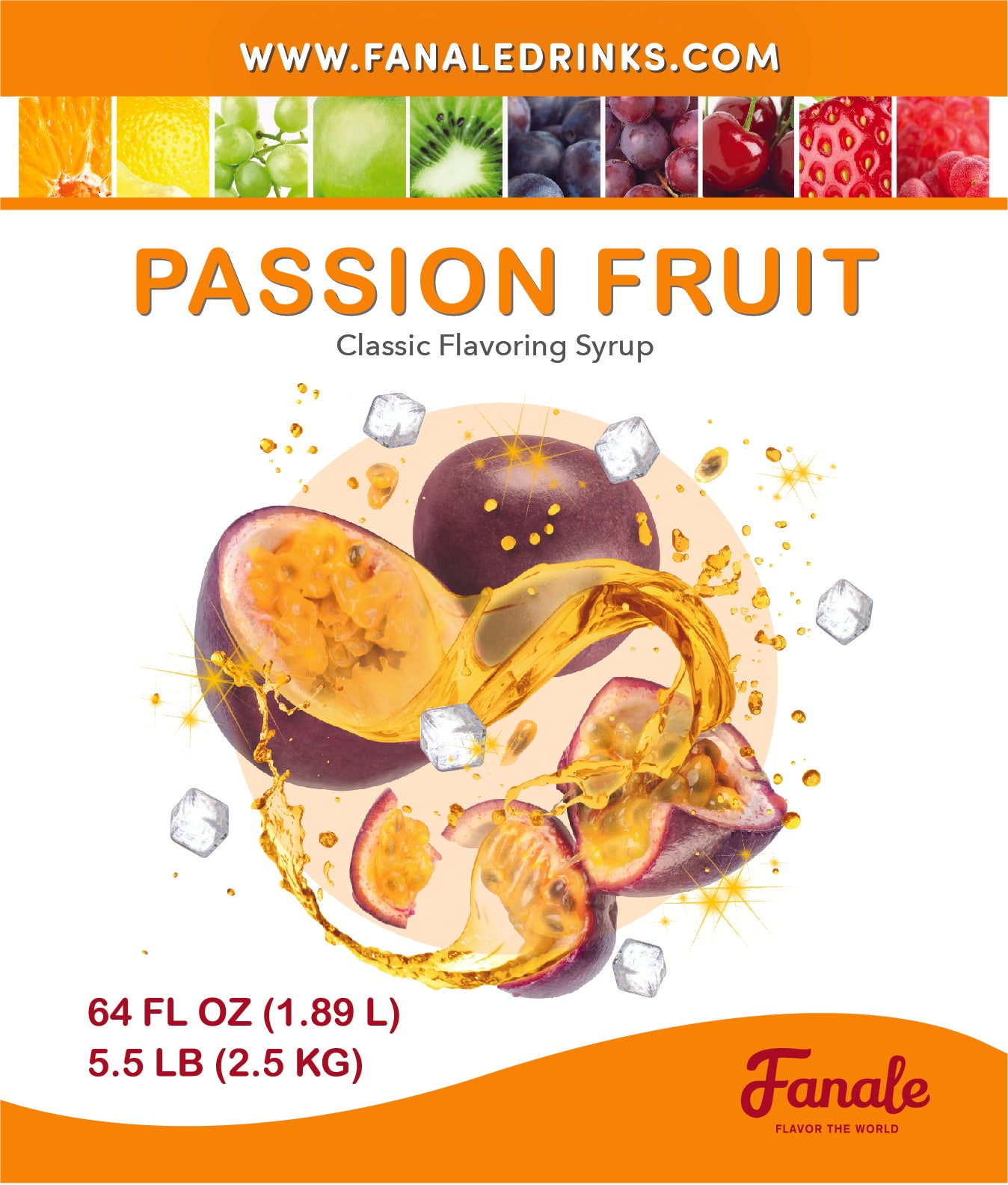 Classic Passion Fruit Syrup (5.5 lb/bt, 6 bottles/case)