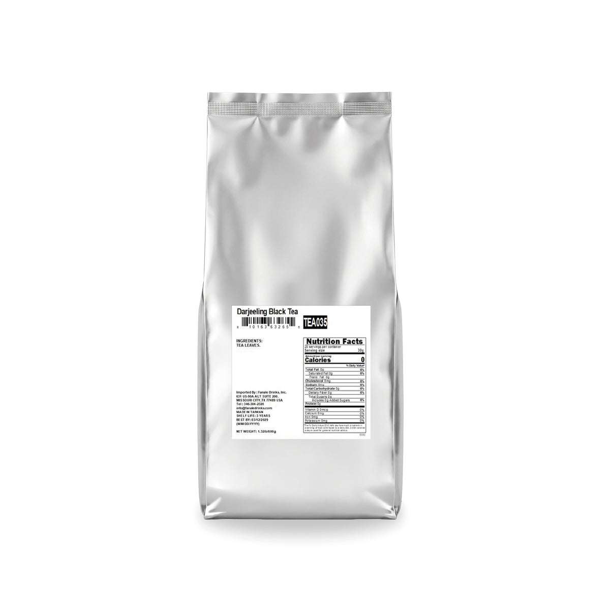 Darjeeling Black Tea (600g*30bag/case) Bag | TEA035