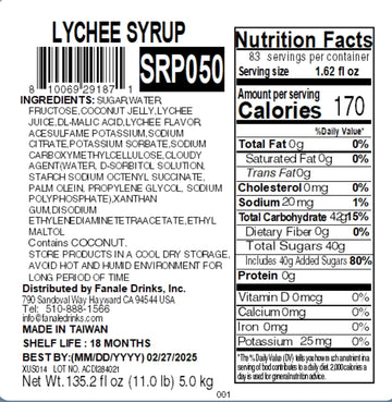 Lychee Syrup | Fanale Professional Flavoring Syrup – Fanale Drinks