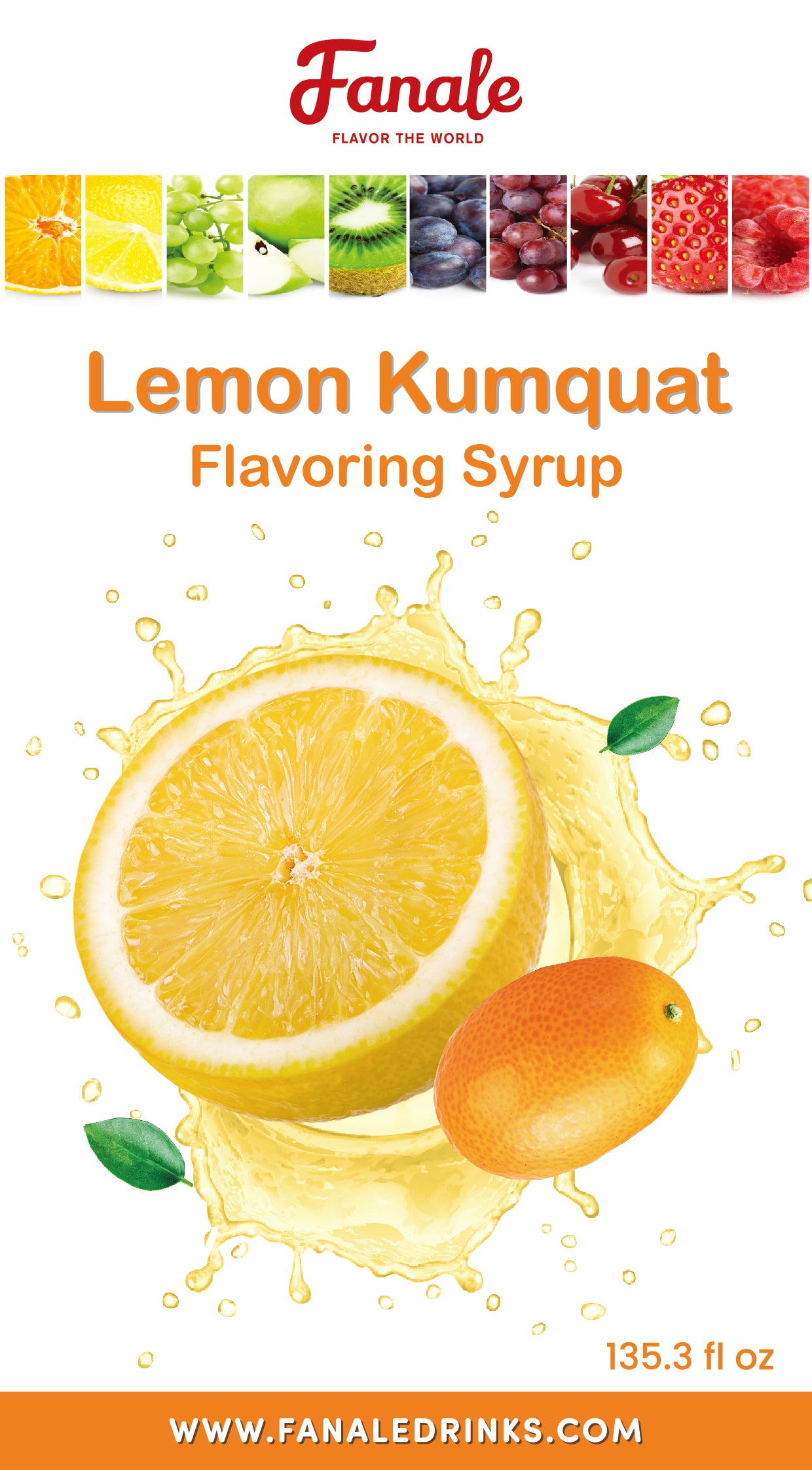 Lemon Kumquat Syrup (11 lb/bt, 4 Bottles / Case)