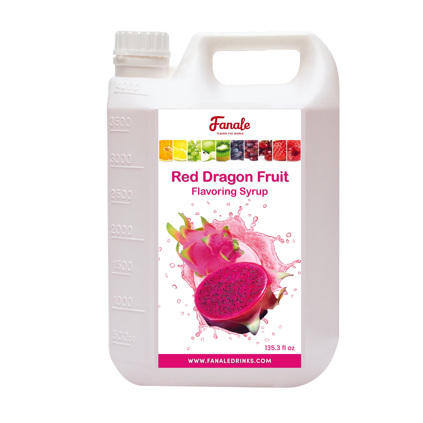 Red Dragon Fruit Syrup (11 lb/bt, 4 Bottles / Case)