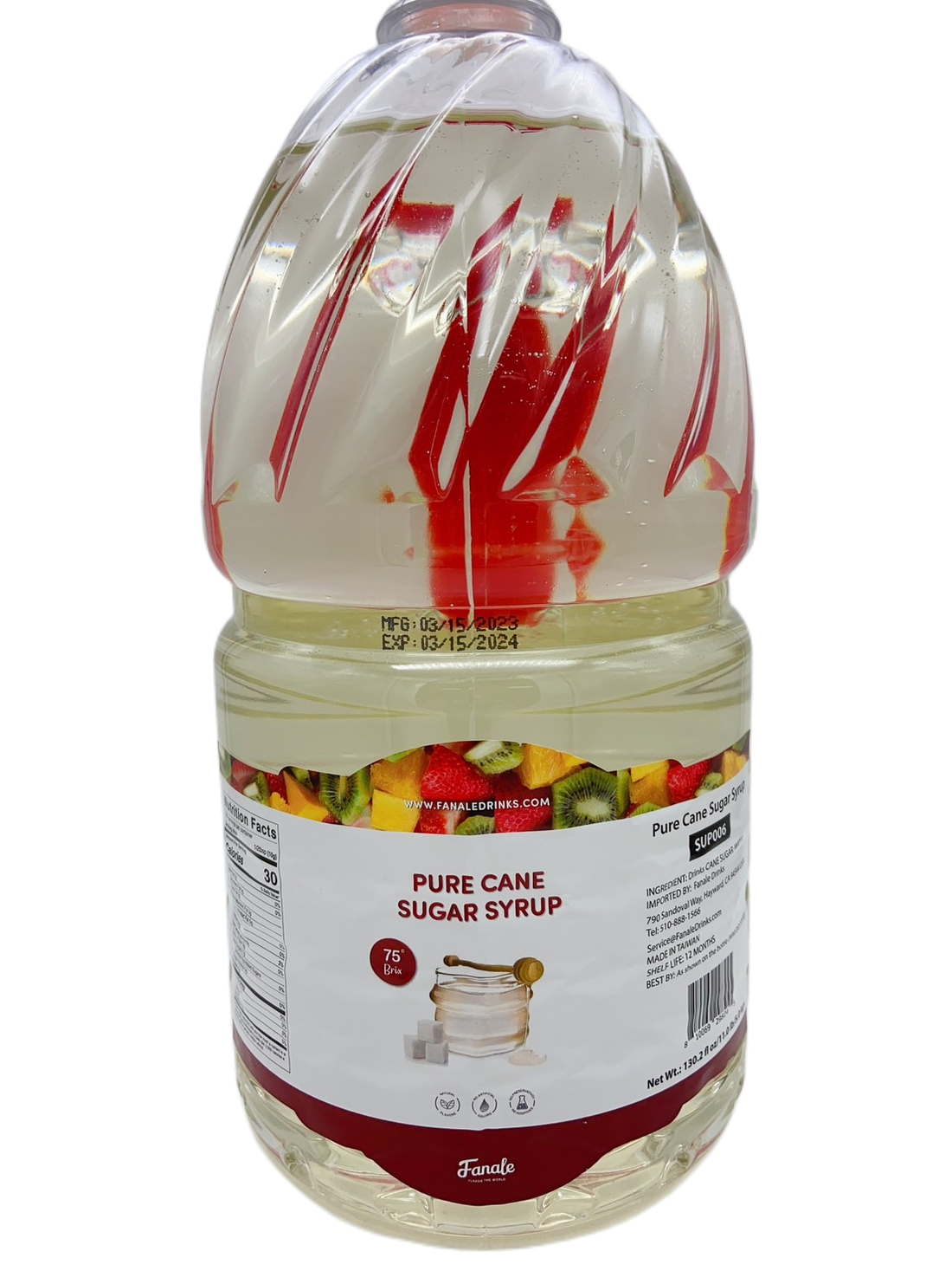 Pure Cane Sugar Syrup Fanale Drinks
