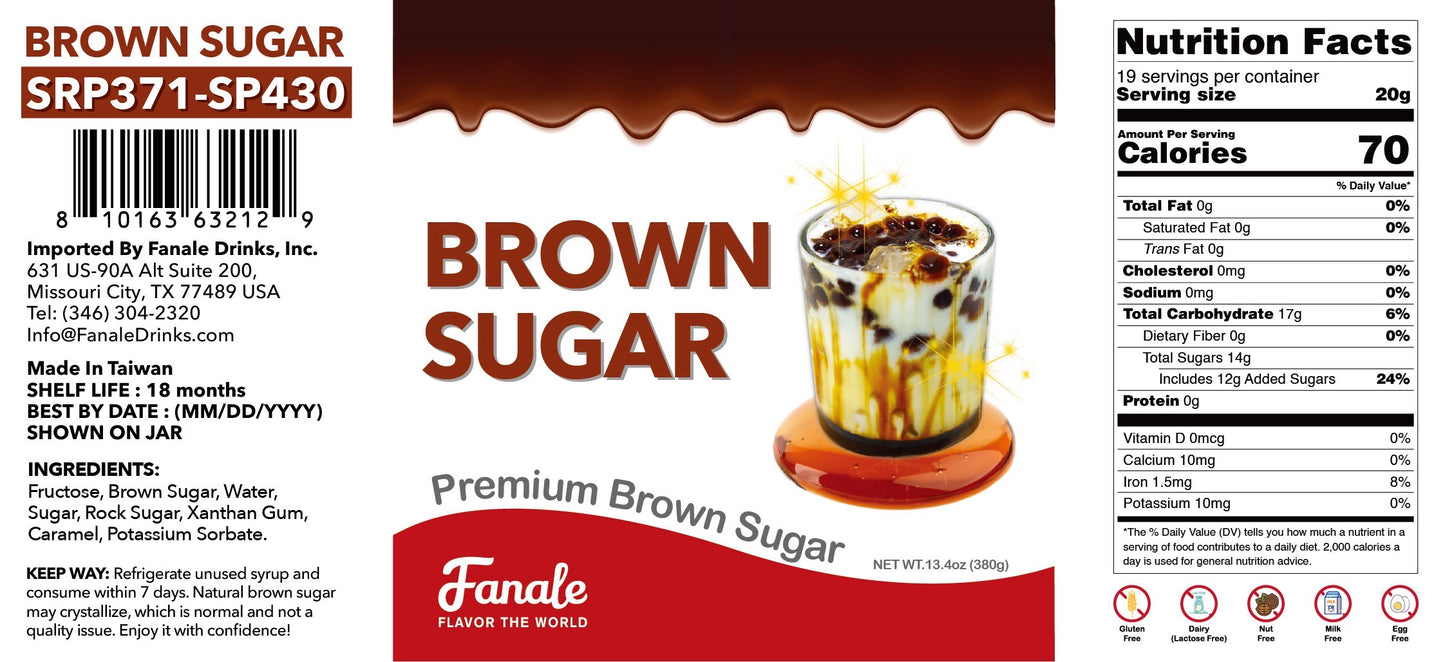 Brown Sugar Syrup - Bottle of 14oz