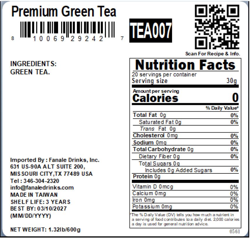 Premium Green Tea (600g / Bag)