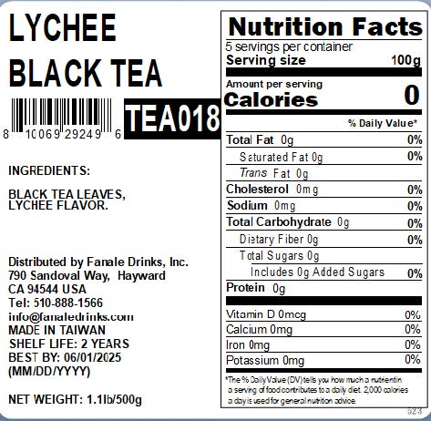 Lychee Black Tea (Ground) - Fanale