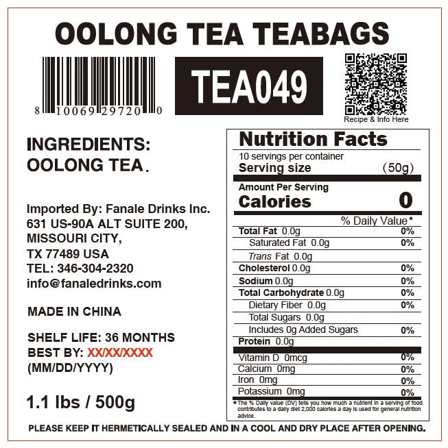 Oolong Tea Teabags (50g Teabags x 10/bag) | TEA049