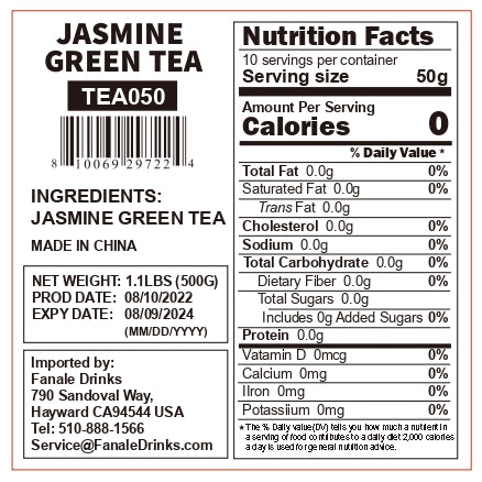Jasmine Green Tea Teabags | TEA050