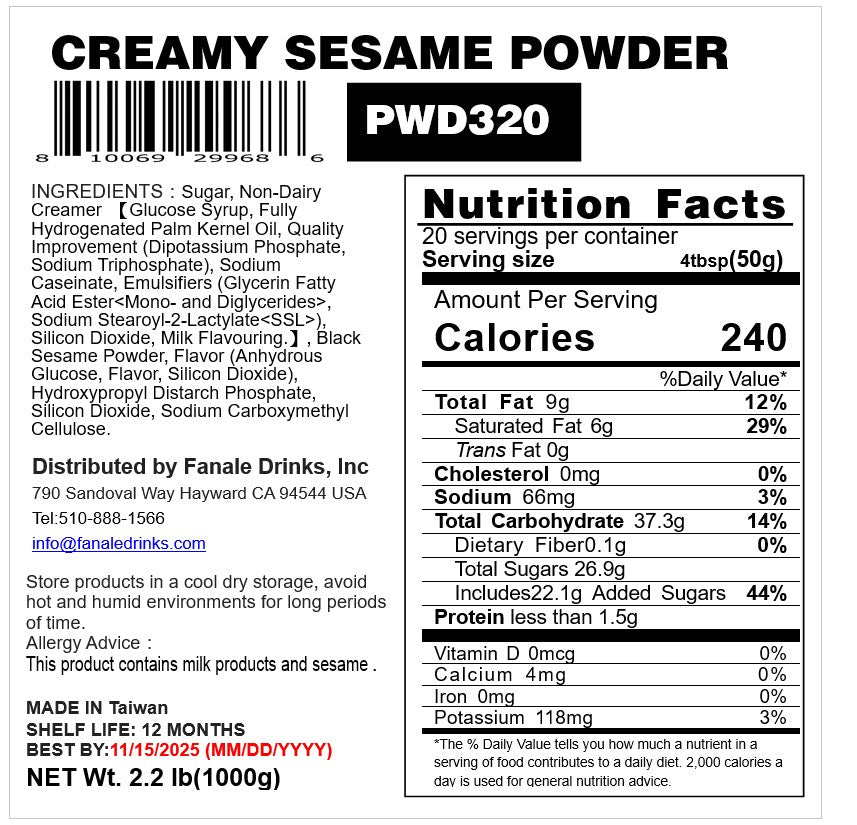 Creamy Sesame Powder