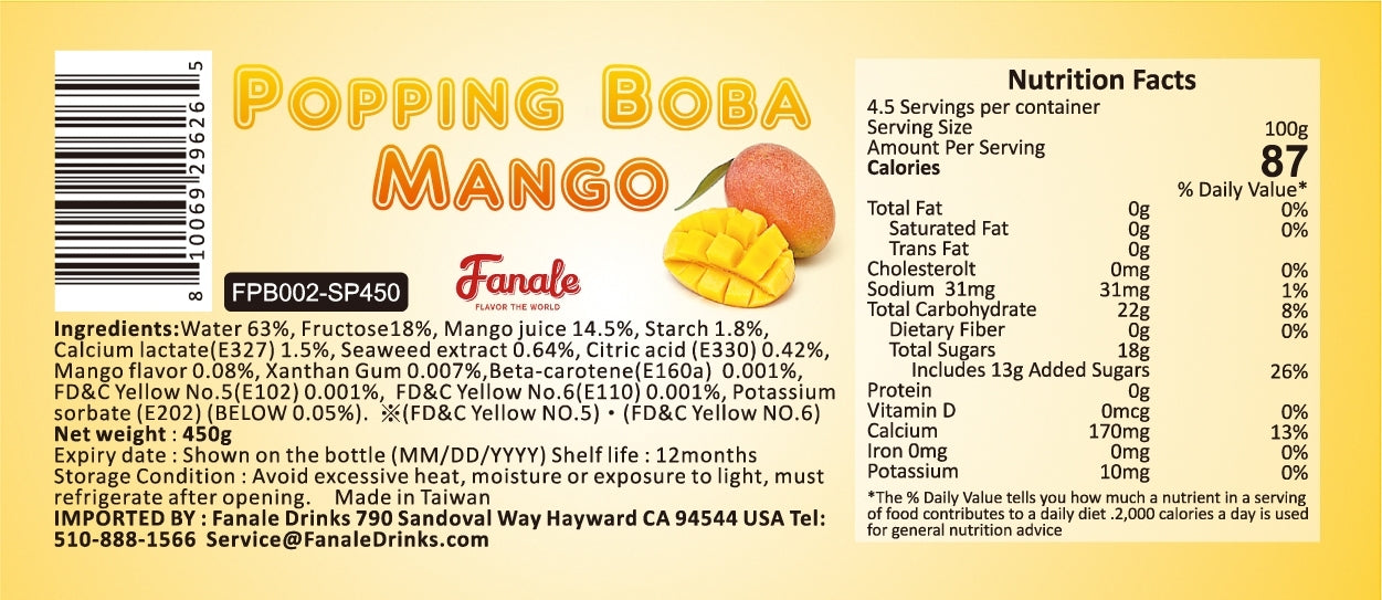 Popping Bursting Boba Juice Ball - (1 lb / Tub)