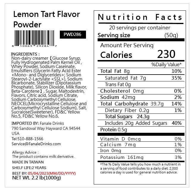 Lemon Tart Flavor Powder