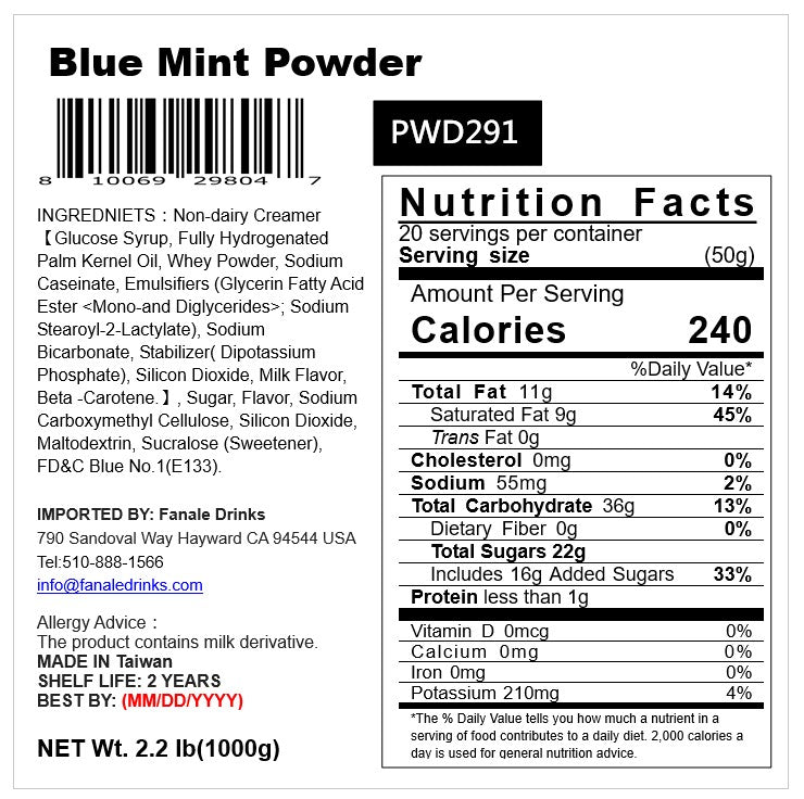 Blue Mint Powder