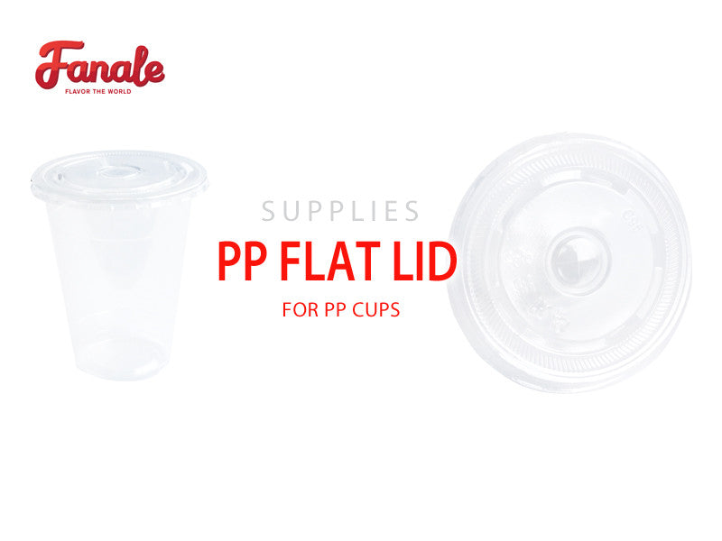 PP Fat Cup Flat Lids - Fanale