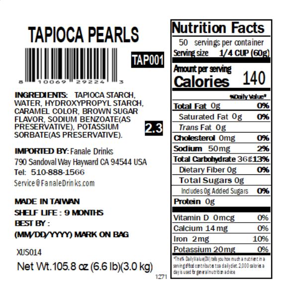 Regular Large Tapioca Pearl 2.3mm - Fanale ( 6 bags / case )